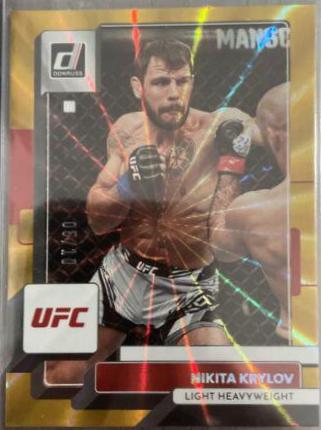 Nikita Krylov 2023 Panini Donruss UFC Base #47 Gold Laser