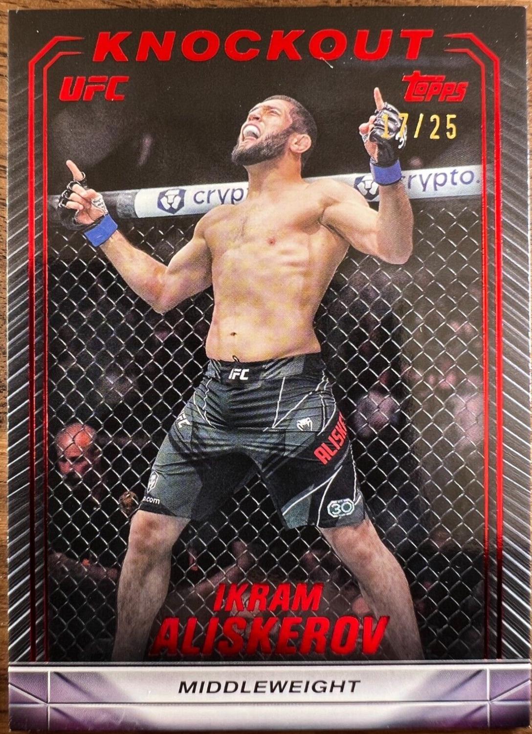 Ikram Aliskerov 2024 Topps Knockout UFC Base #20 Red