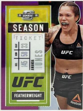 Amanda Nunes 2021 Panini Chronicles UFC Base Contenders Optic Season Ticket #270 Purple