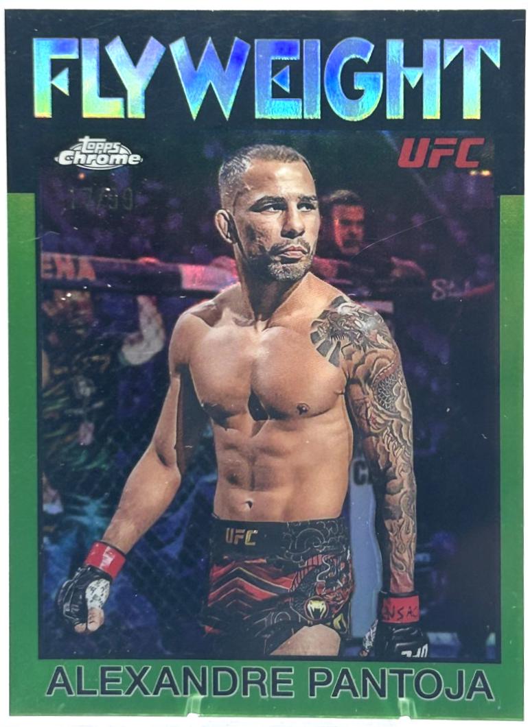 Alexandre Pantoja 2026 Topps Chrome UFC 1986 Topps #86-3 Green Refractor