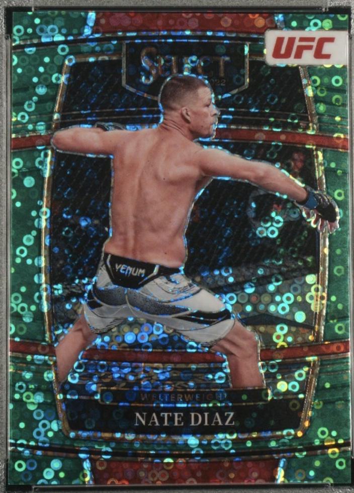 Nate Diaz 2022 Panini Select UFC Concourse #54 Green Disco