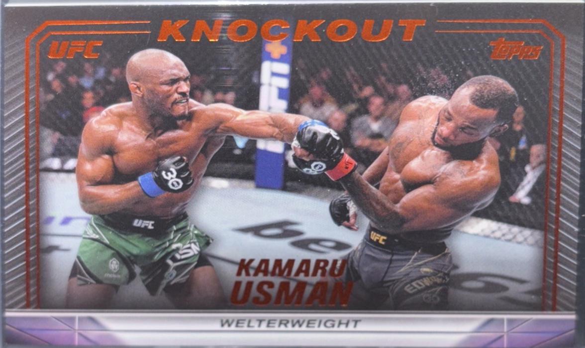 Kamaru Usman 2024 Topps Knockout UFC Base #95 Orange