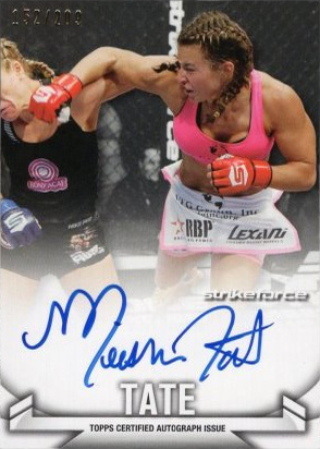Miesha Tate 2013 Topps UFC Knockout Knockout Autographs #KA-MT Red Ink Nickname