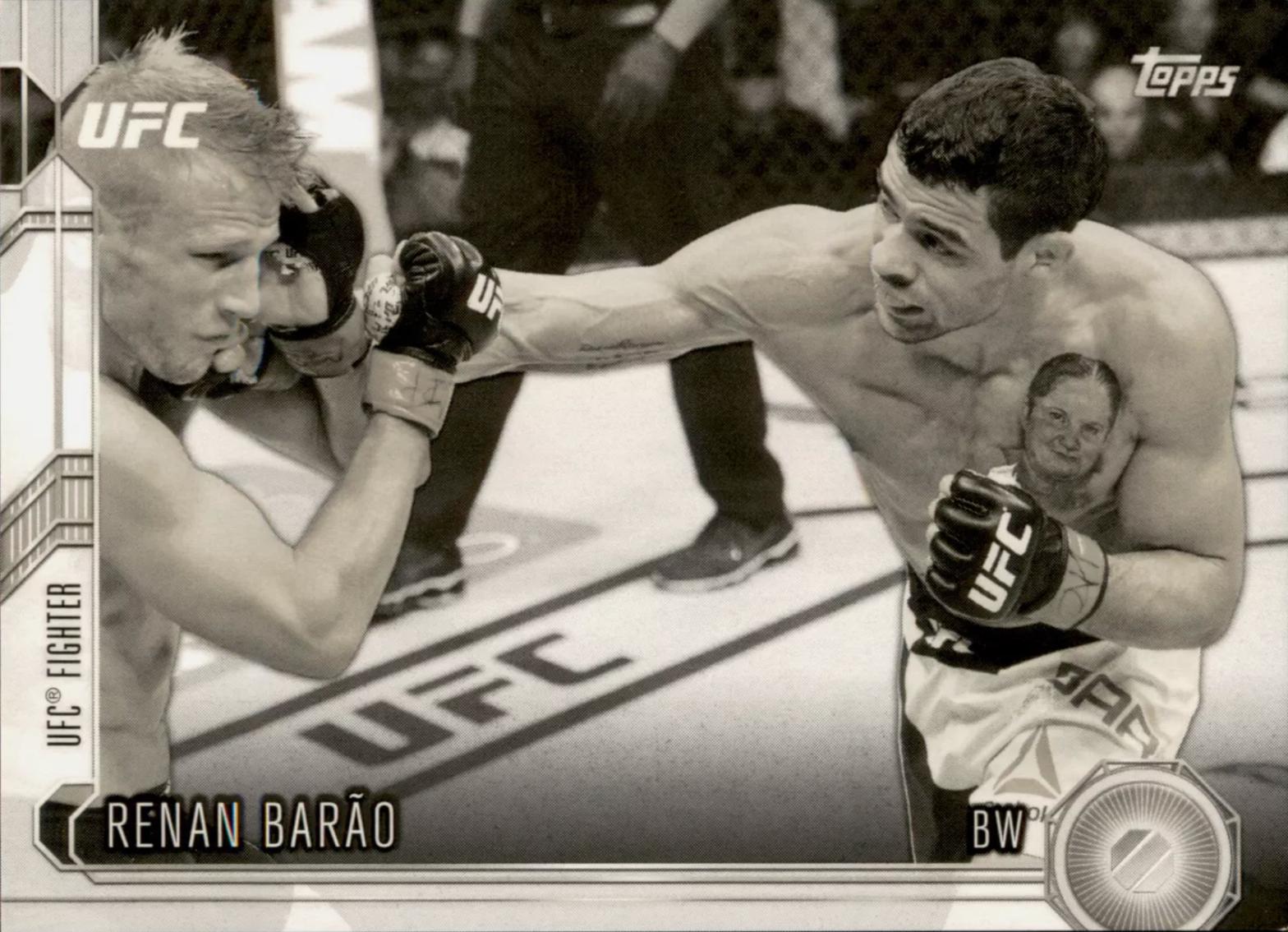 Renan Barão 2015 Topps UFC Chronicles Base #128 Black and White