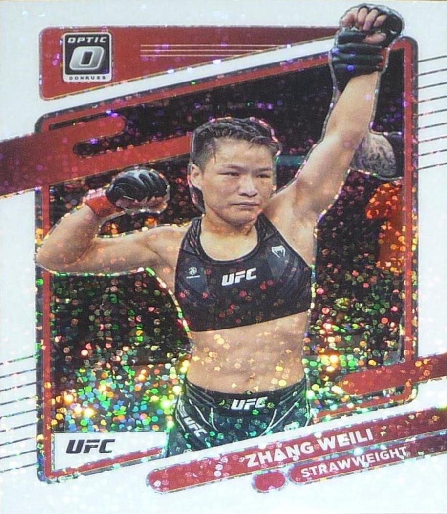 Zhang Weili 2022 Panini Donruss Optic UFC Base #100 White Sparkle