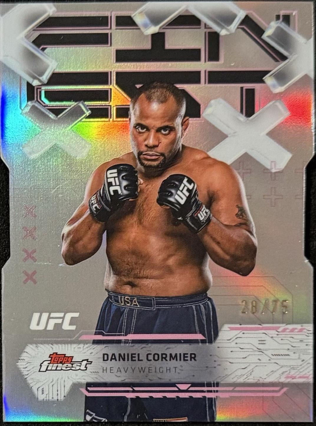 Daniel Cormier 2025 Topps Finest UFC Base Common #42 Die-Cut Refractor