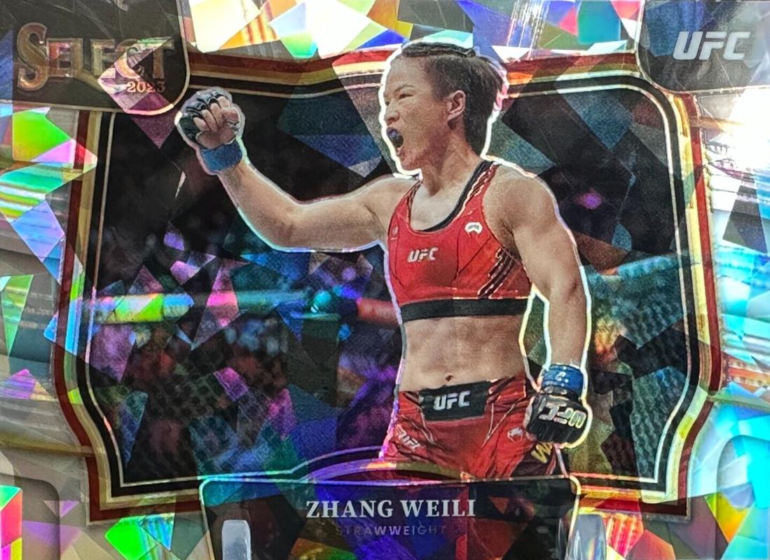 Zhang Weili 2023 Panini Select UFC Octagonside #239 Cracked Ice