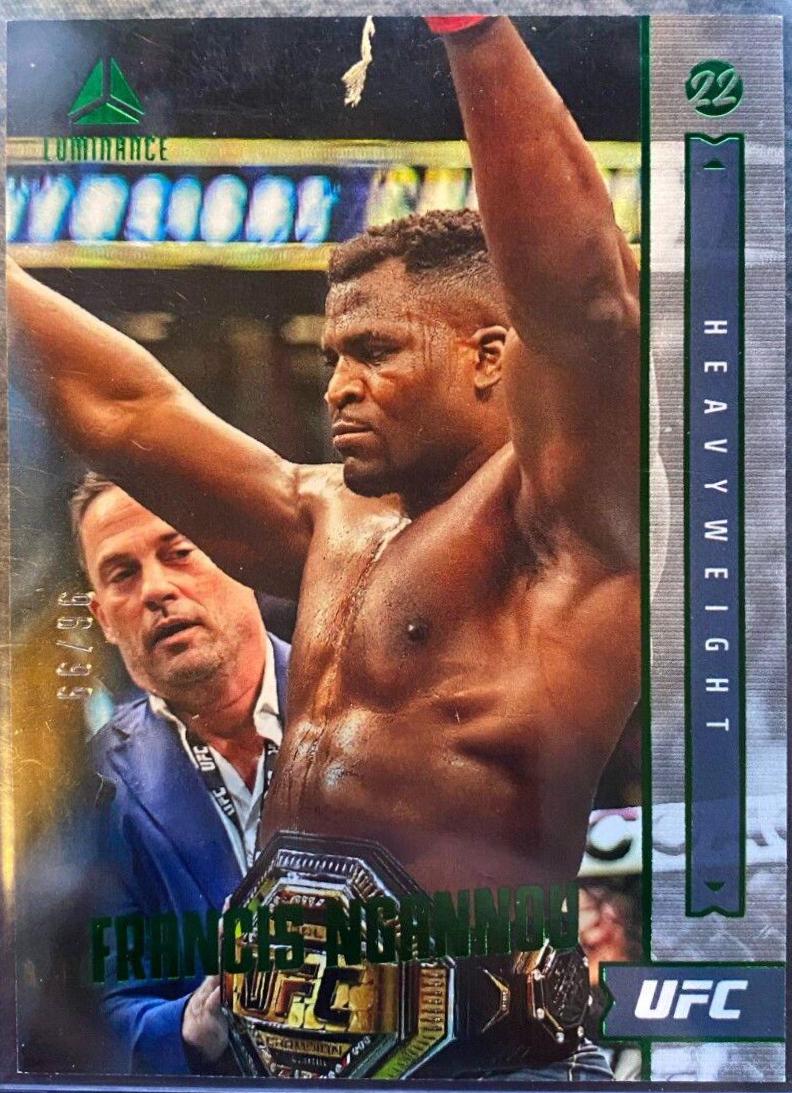 Francis Ngannou 2022 Panini Chronicles UFC Base Luminance #158 Green