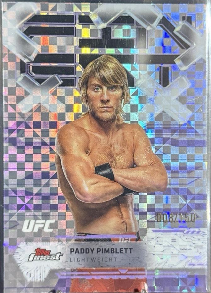 Paddy Pimblett 2025 Topps Finest UFC Base Common #10 Purple Checkerboard Refractor