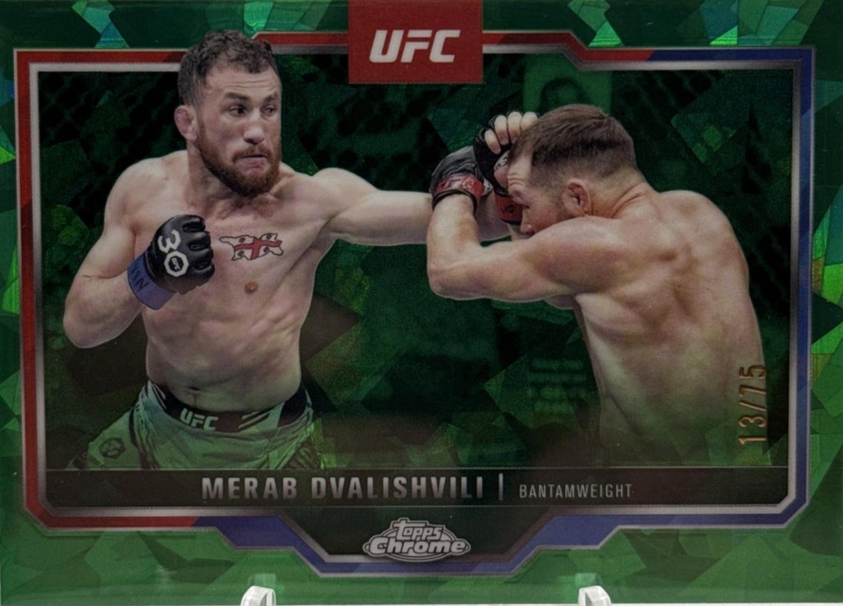 Merab Dvalishvili 2025 Topps Chrome Sapphire UFC Base Sapphire #118 Green Sapphire