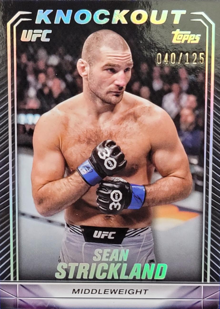 Sean Strickland 2024 Topps Knockout UFC Base #7 Holo Silver