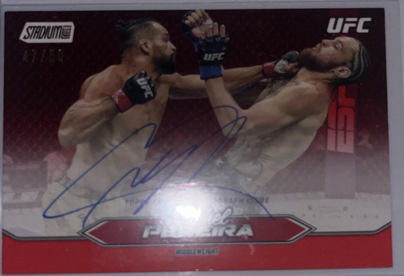 Michel Pereira 2025 Topps Stadium Club UFC Base Autographs #BCA-MPA Red