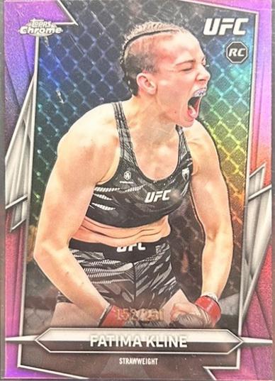 Fatima Kline 2026 Topps Chrome UFC Base #158 Pink Refractor