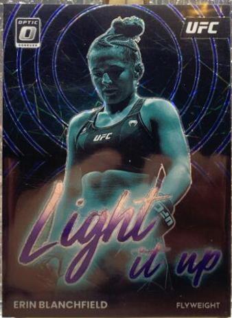 Erin Blanchfield 2023 Panini Donruss Optic UFC Light It Up #5 Purple Velocity