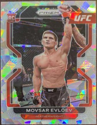 Movsar Evloev 2022 Panini Prizm UFC Base #130 Ice