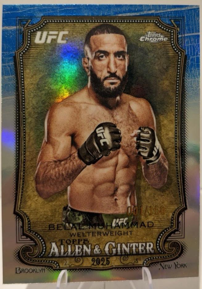 Belal Muhammad 2026 Topps Chrome UFC Allen & Ginter #AG-25 Blue Refractor