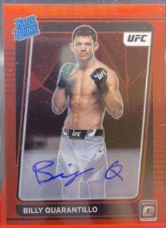 Billy Quarantillo 2022 Panini Donruss Optic UFC Base Rated Rookies Signatures #107 Green