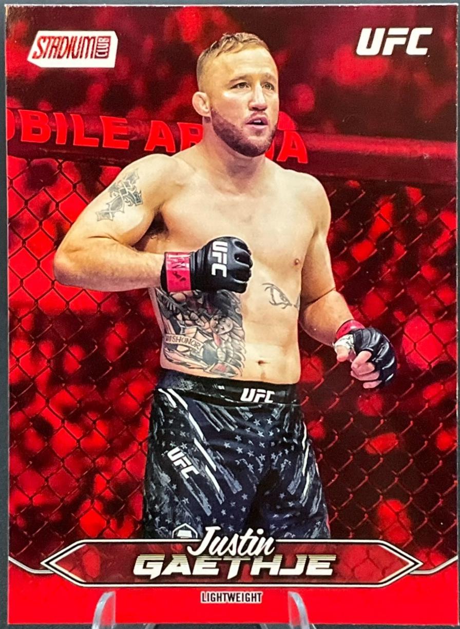 Justin Gaethje 2025 Topps Stadium Club UFC Base #155 Red