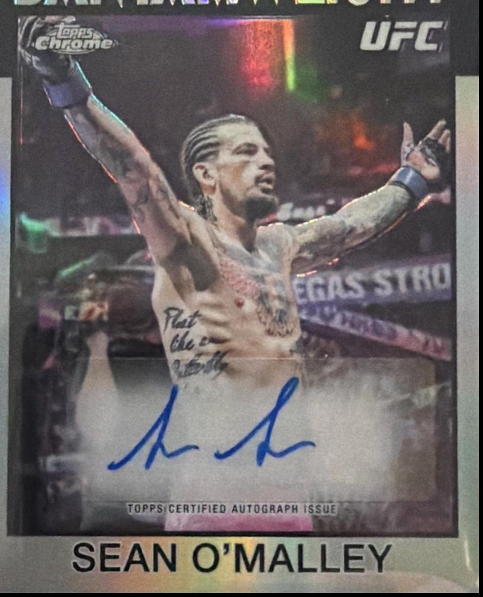Sean O'Malley 2026 Topps Chrome UFC 1986 Topps Signatures #86S-SO Refractor