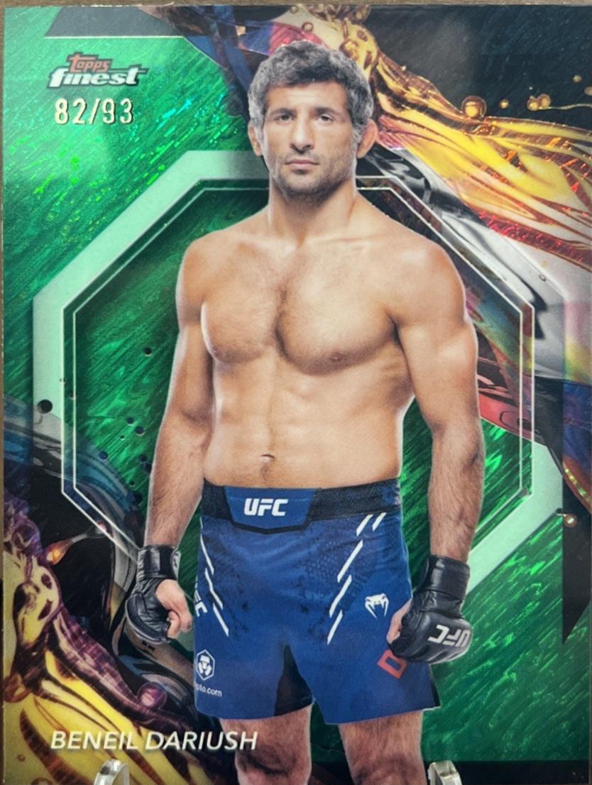 Beneil Dariush 2024 Topps Finest UFC Base Uncommon #196 Green Shimmer Refractor