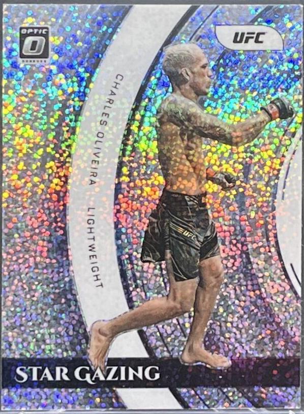 Charles Oliveira 2022 Panini Donruss Optic UFC Star Gazing #3 White Sparkle