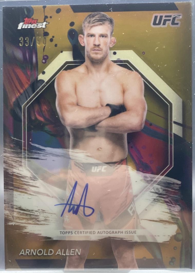 Arnold Allen 2024 Topps Finest UFC Finest Autographs #FA-ADA Gold Refractor