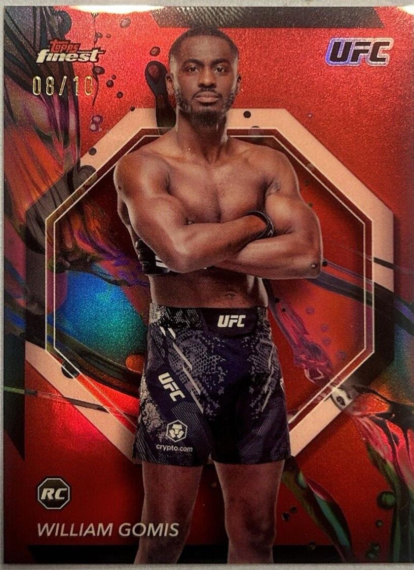 William Gomis 2024 Topps Finest UFC Base Common #82 Red Refractor