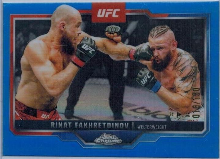 Rinat Fakhretdinov 2025 Topps Chrome UFC Base #131 Blue Refractor