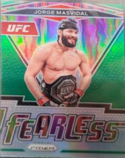 Jorge Masvidal 2022 Panini Prizm UFC Fearless #5 Green