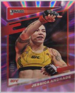 Jessica Andrade 2022 Panini Donruss UFC Base #176 Purple Laser