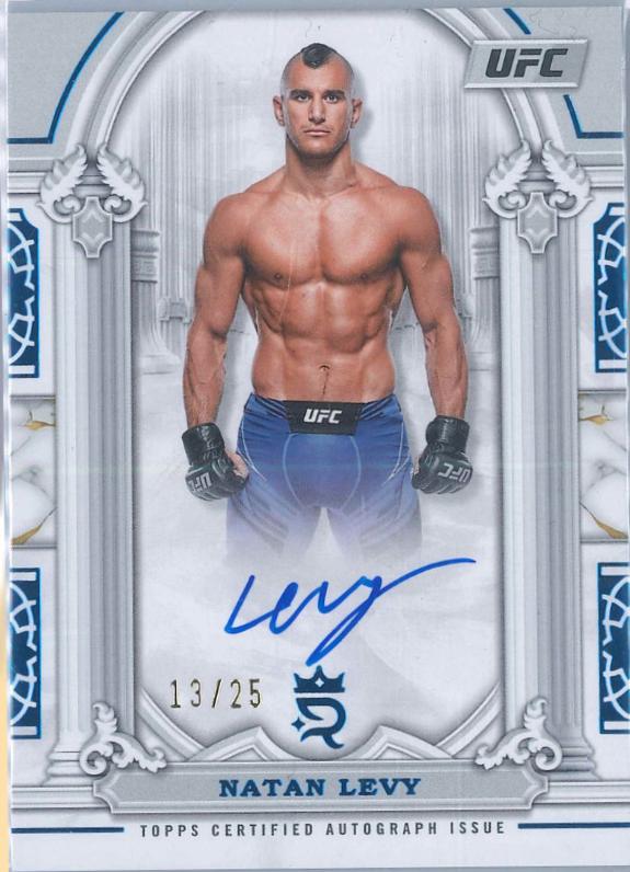 Natan Levy 2024 Topps Royalty UFC Imperial Ink #II-NL Blue