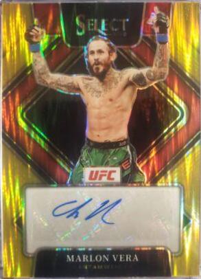 Marlon Vera 2022 Panini Select UFC Signatures #40 Gold Flash