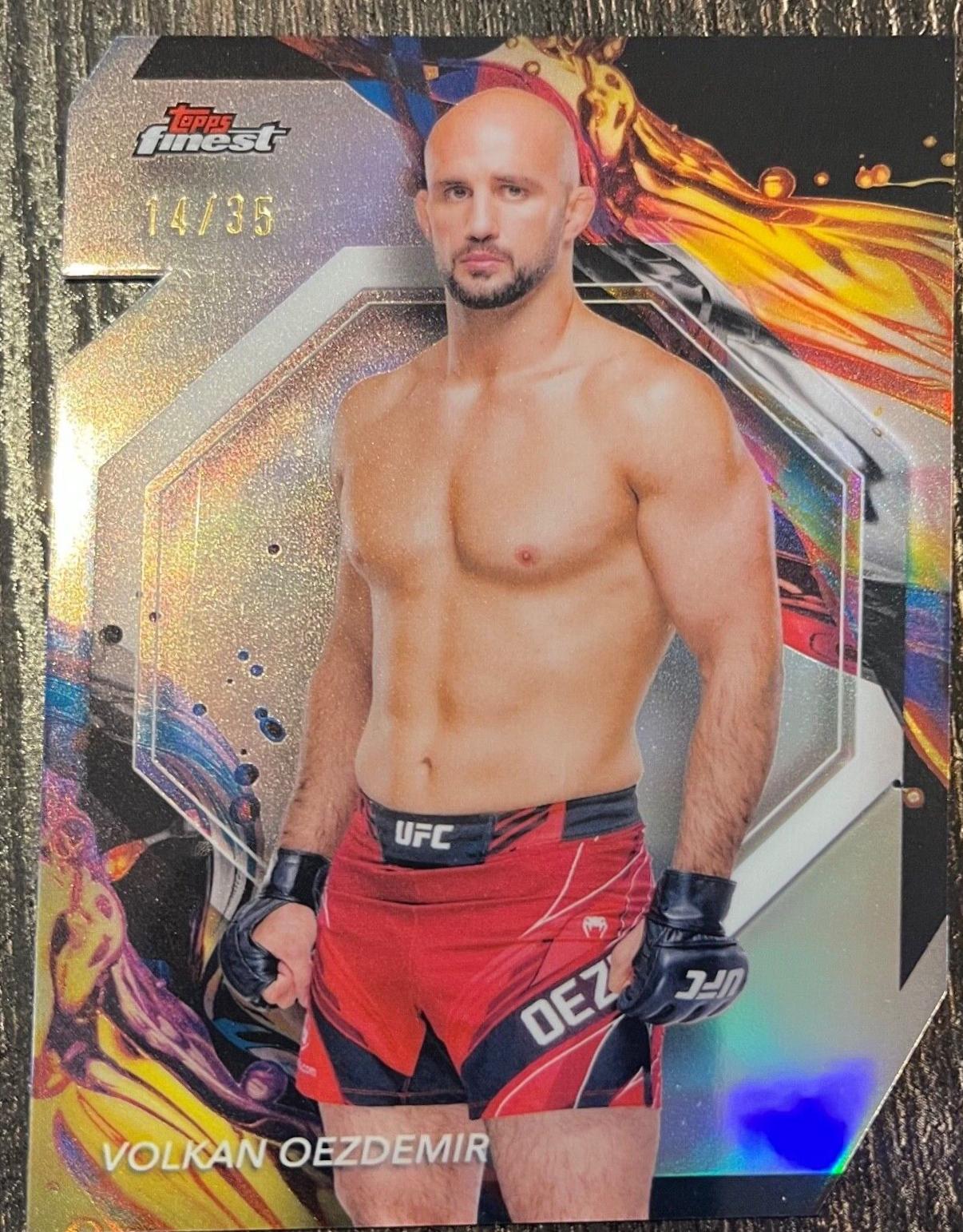 Volkan Oezdemir 2024 Topps Finest UFC Base Uncommon #125 Die-Cut Refractor
