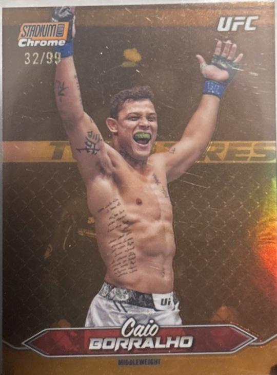Caio Borralho 2025 Topps Stadium Club UFC Base Chrome #C-98 Orange Refractor