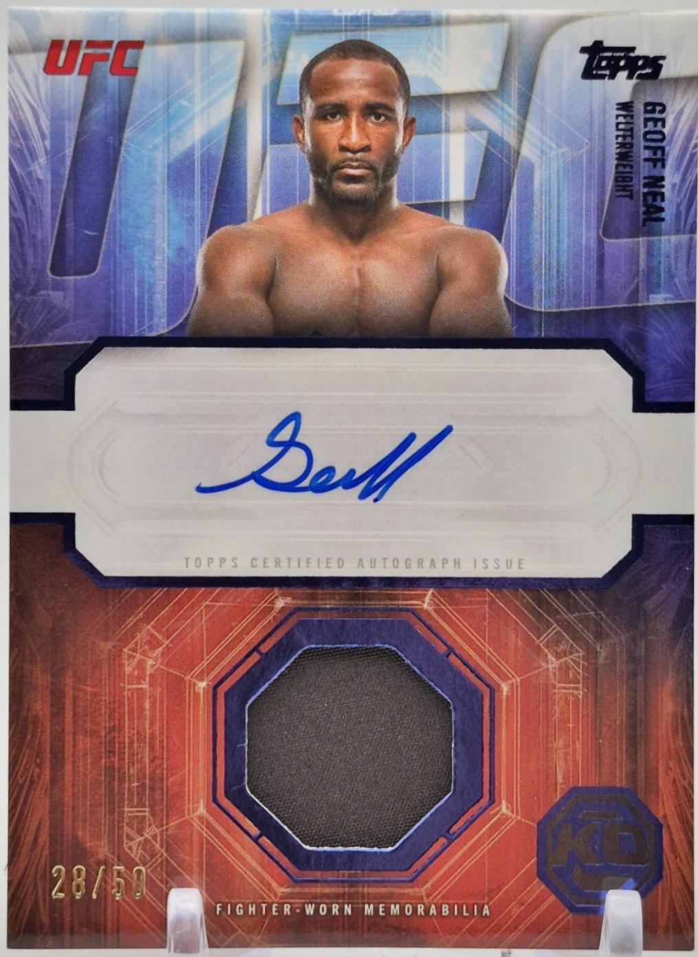 Geoff Neal 2026 Topps Knockout UFC Knockout Autograph Relics #KAR-GN Blue