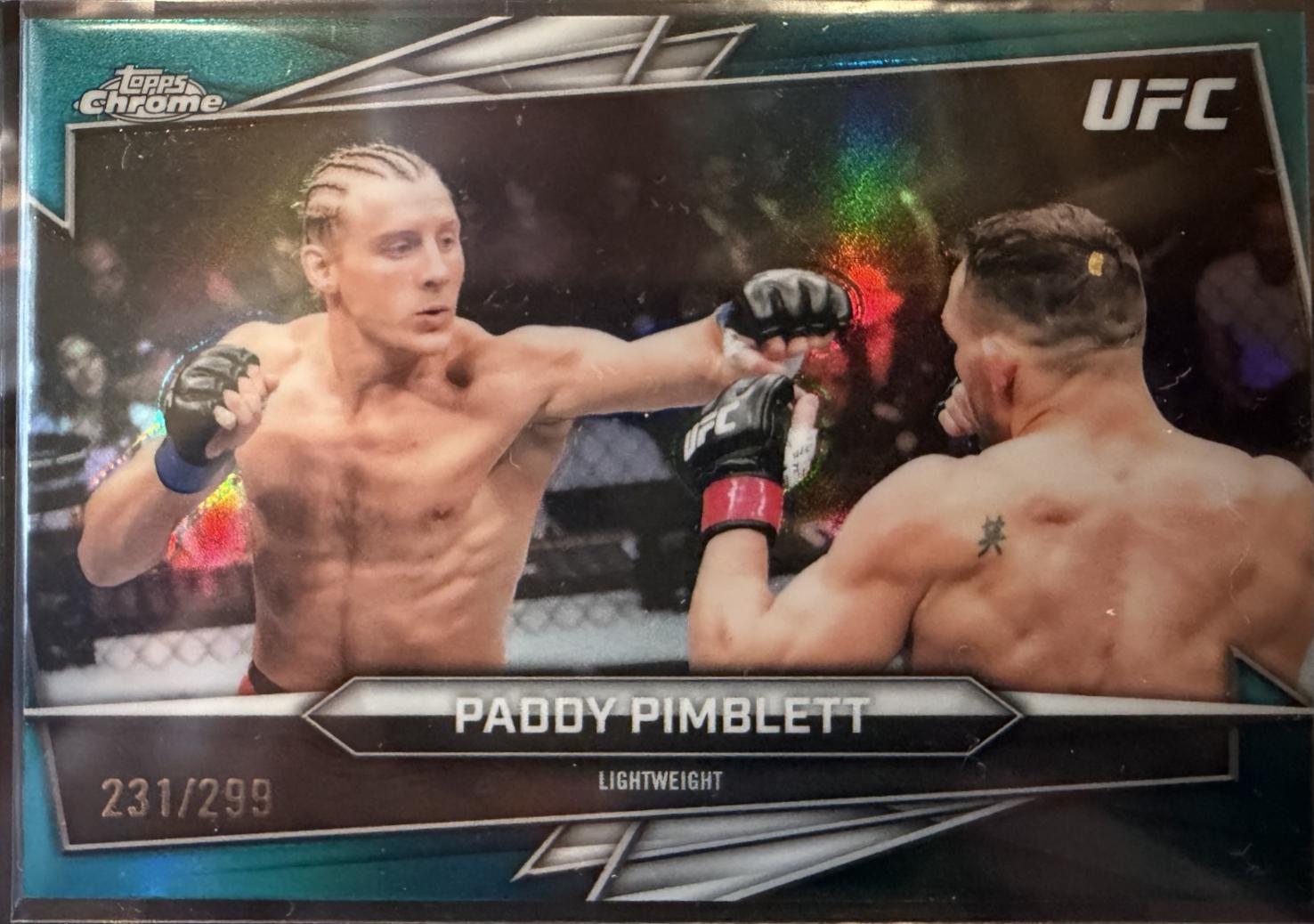 Paddy Pimblett 2026 Topps Chrome UFC Base #23 Teal Refractor