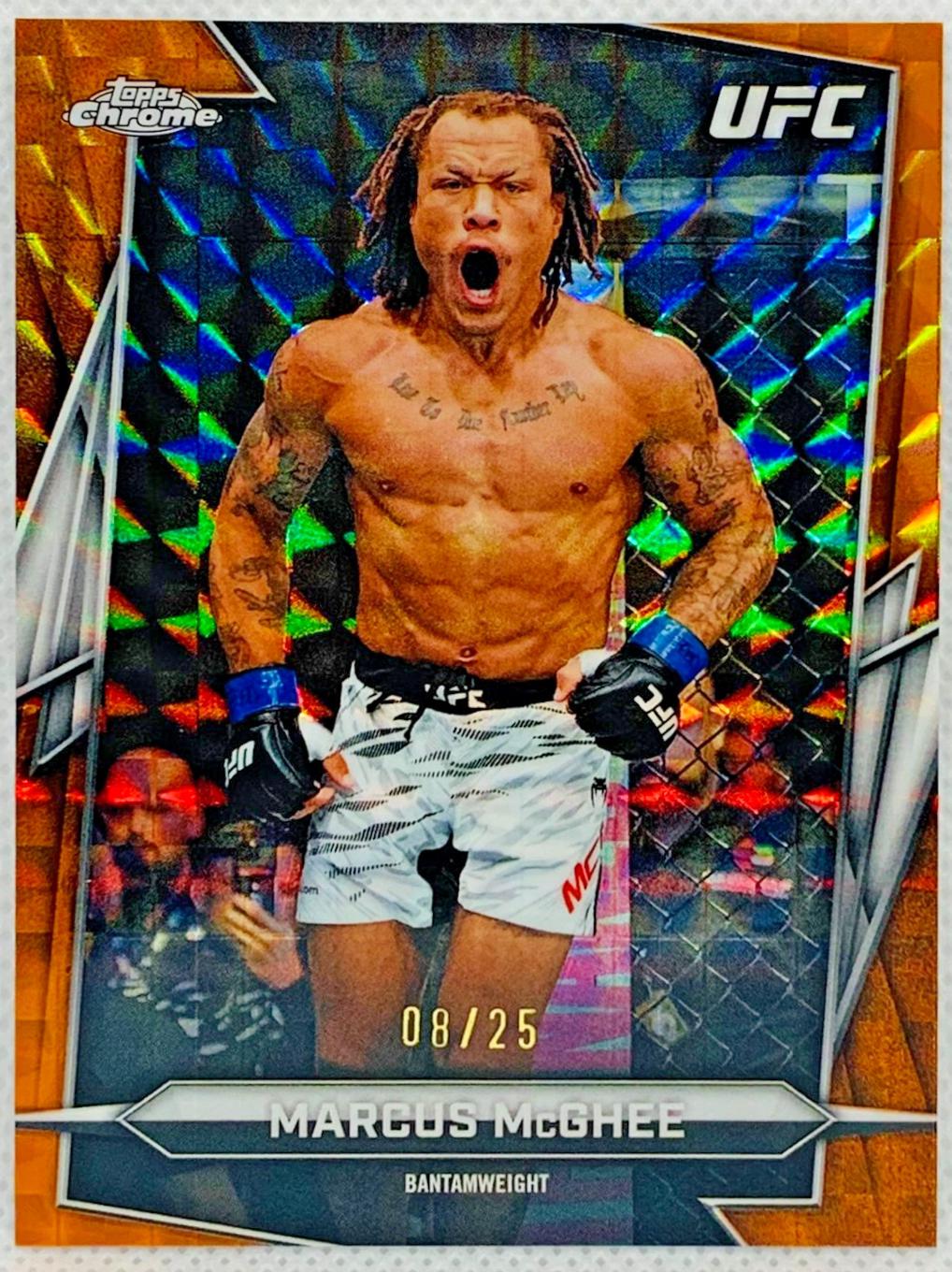Marcus McGhee 2026 Topps Chrome UFC Base #183 Orange Geometric Refractor