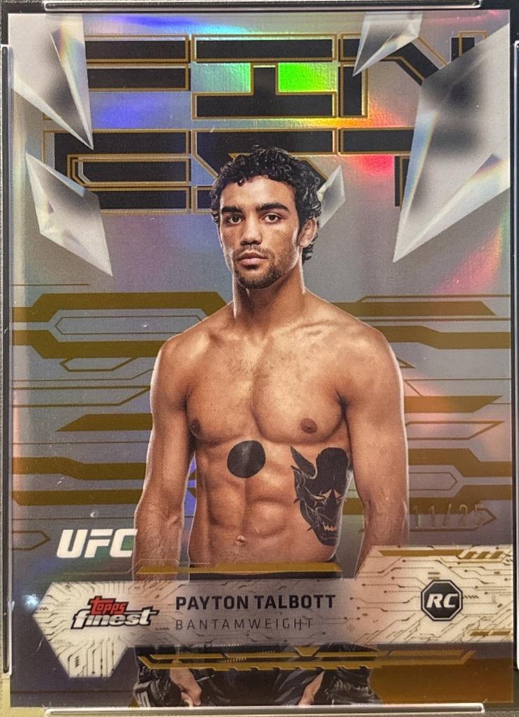 Payton Talbott 2025 Topps Finest UFC Base Uncommon #199 Gold Refractor