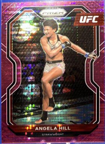Angela Hill 2021 Panini Prizm UFC Base #86 Pink Pulsar