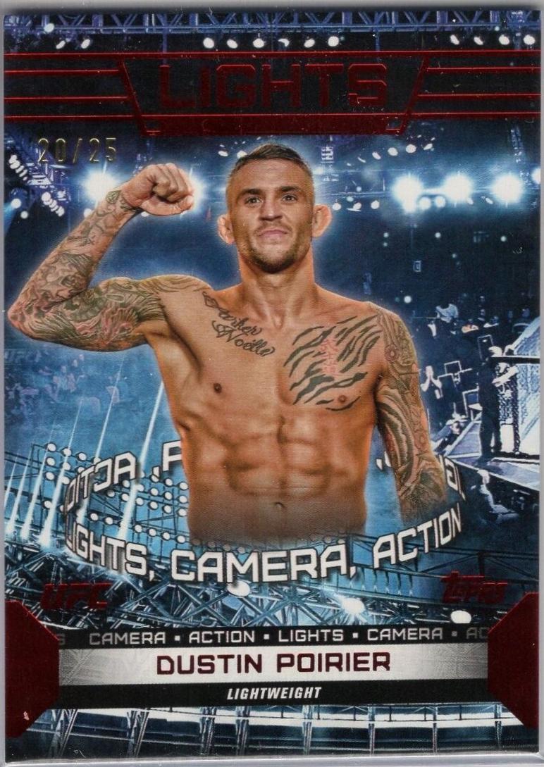 Dustin Poirier 2024 Topps Knockout UFC Lights (Lights, Camera, Action) #LTS-16 Red