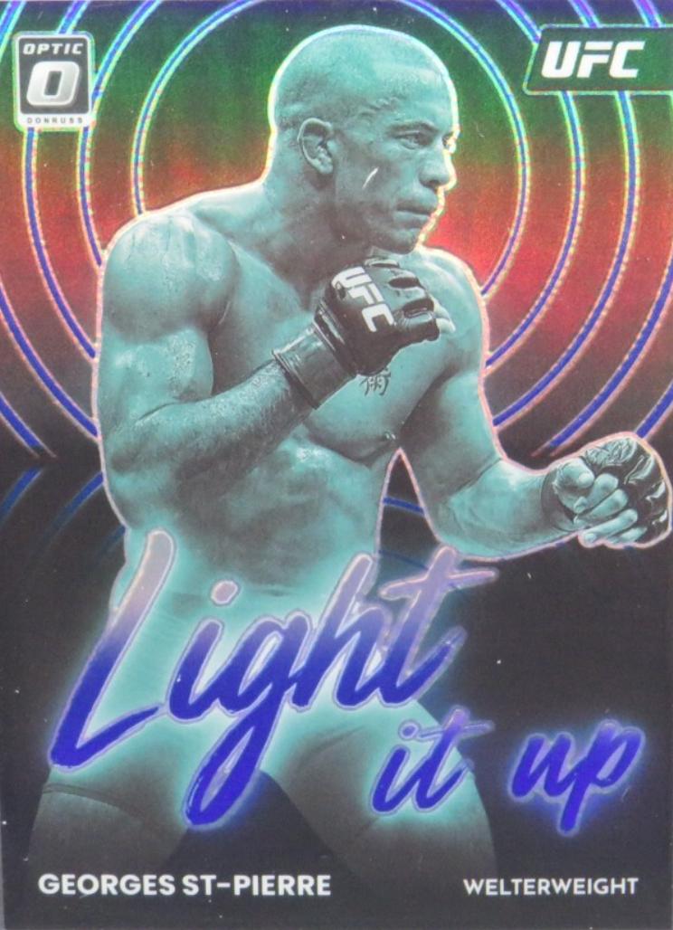 Georges St-Pierre 2023 Panini Donruss Optic UFC Light It Up #15 Blue