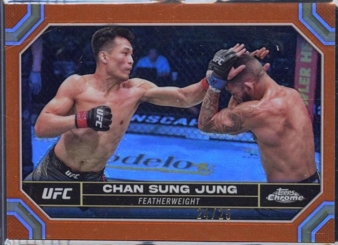 Chan Sung Jung 2024 Topps Chrome UFC Base #41 Orange Refractor