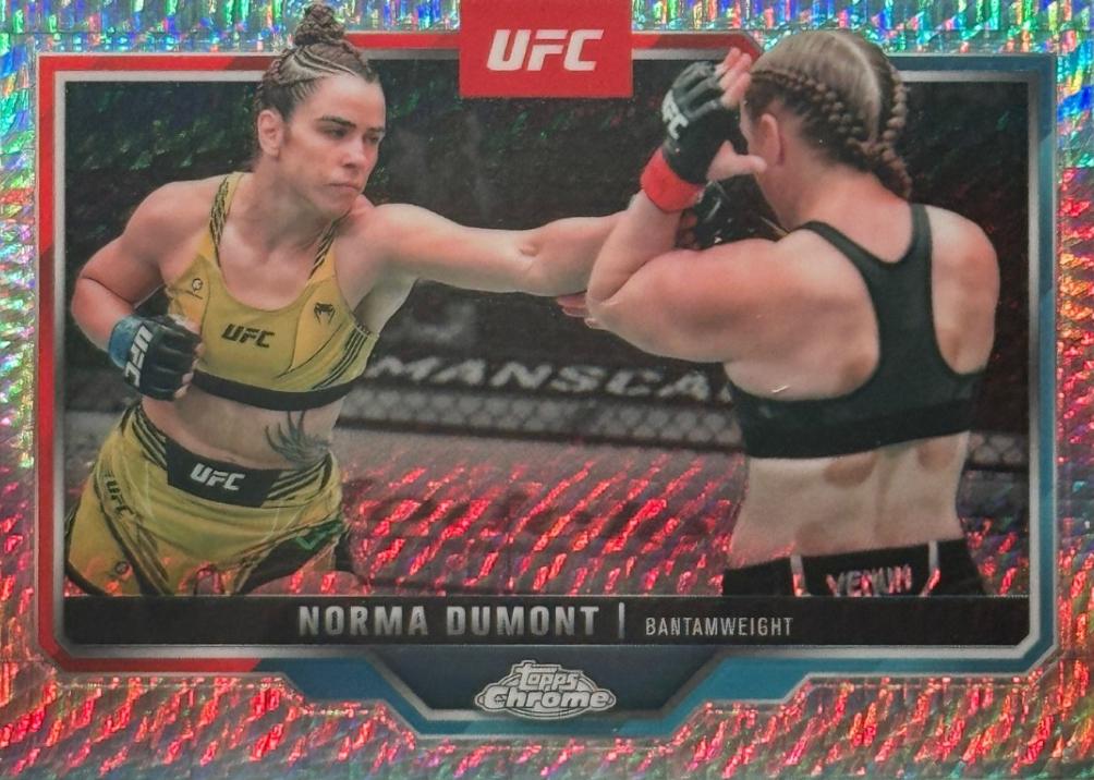 Norma Dumont 2025 Topps Chrome UFC Base #195 Prism Refractor