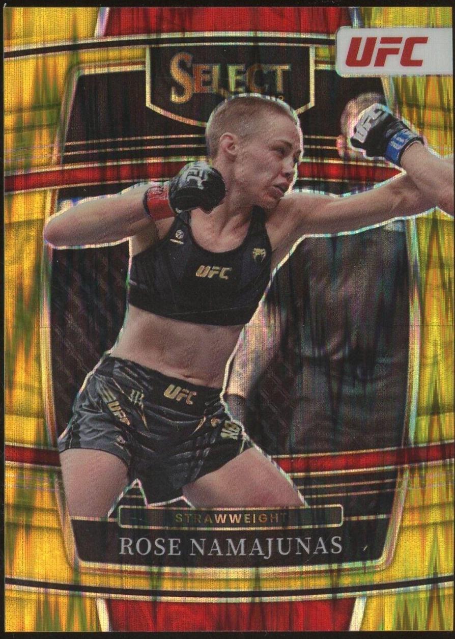 Rose Namajunas 2022 Panini Select UFC Concourse #77 Gold Flash