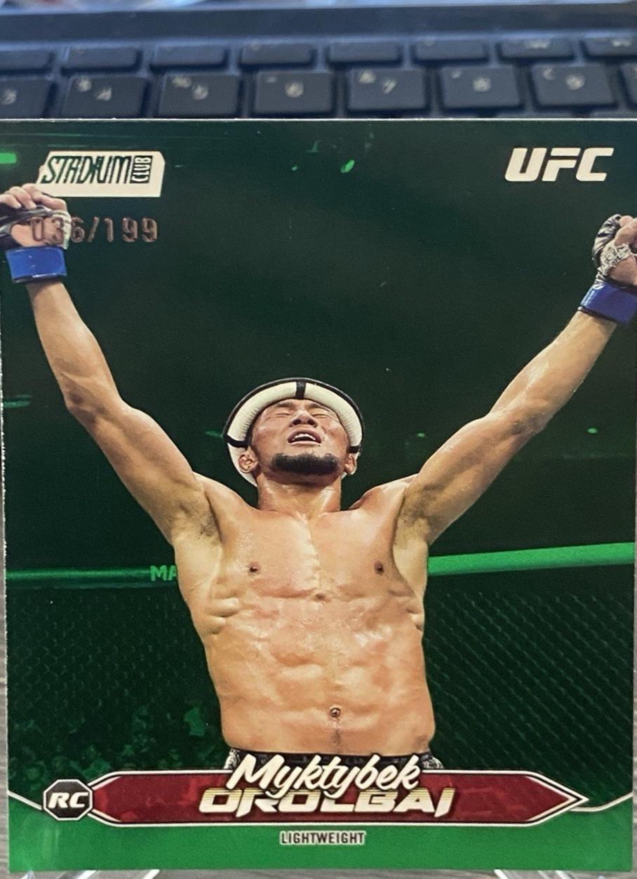 Myktybek Orolbai 2025 Topps Stadium Club UFC Base #190 Green