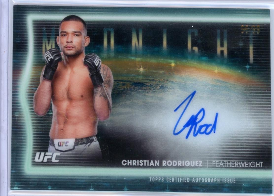 Christian Rodriguez 2025 Topps Midnight UFC Horizon Signatures #HNS-CR Twilight