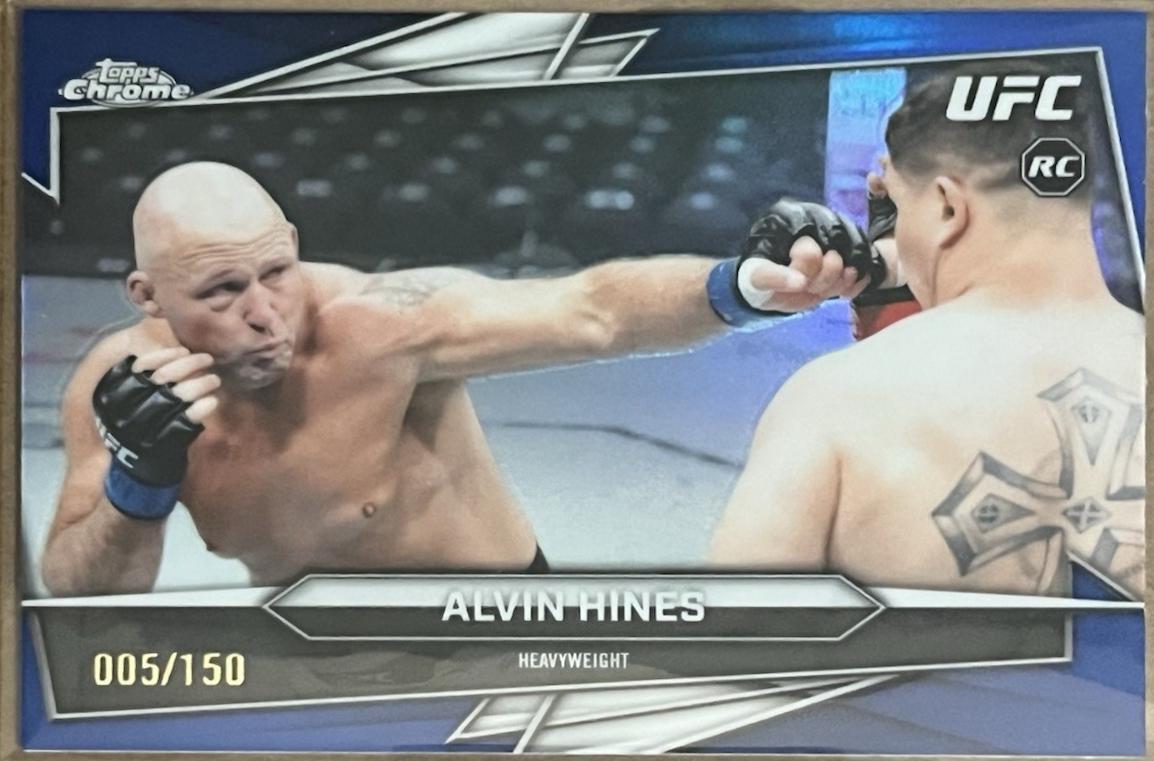 Alvin Hines 2026 Topps Chrome UFC Base #16 Blue Refractor