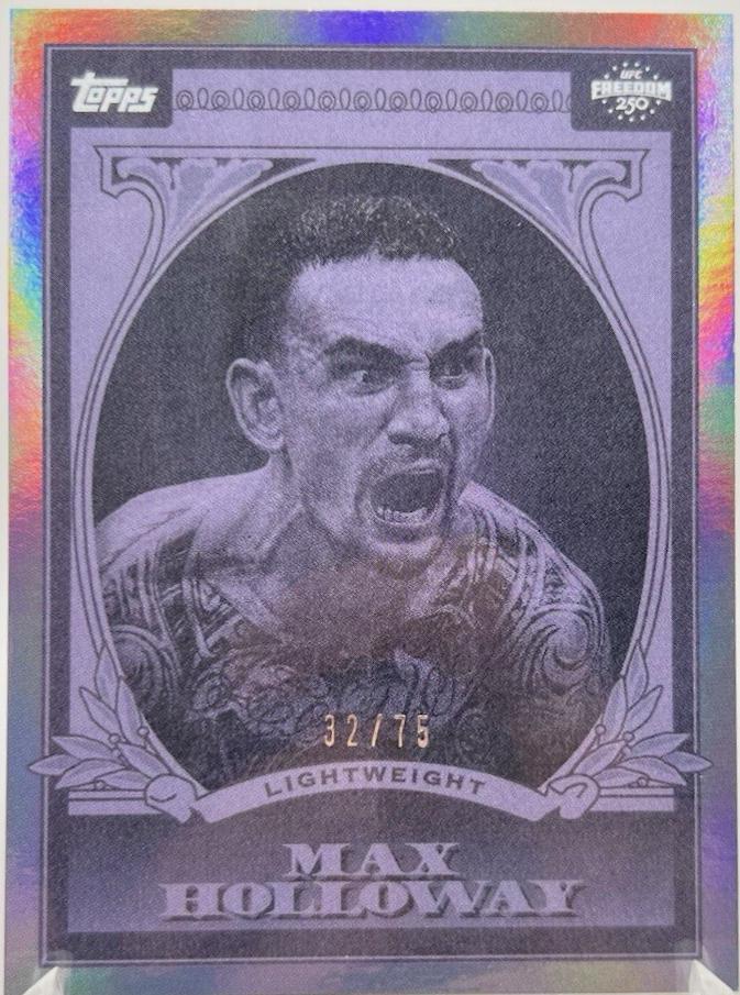 Max Holloway 2026 Topps UFC Freedom 250 UFC Dollar #UD-8 Purple