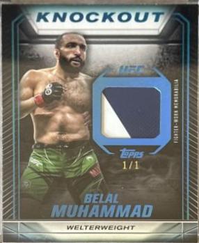 Belal Muhammad 2024 Topps Knockout UFC Knockout Relics #KR-BM Platinum
