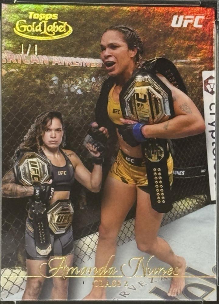 Amanda Nunes 2024 Topps Gold Label UFC Base Class II #34 Black